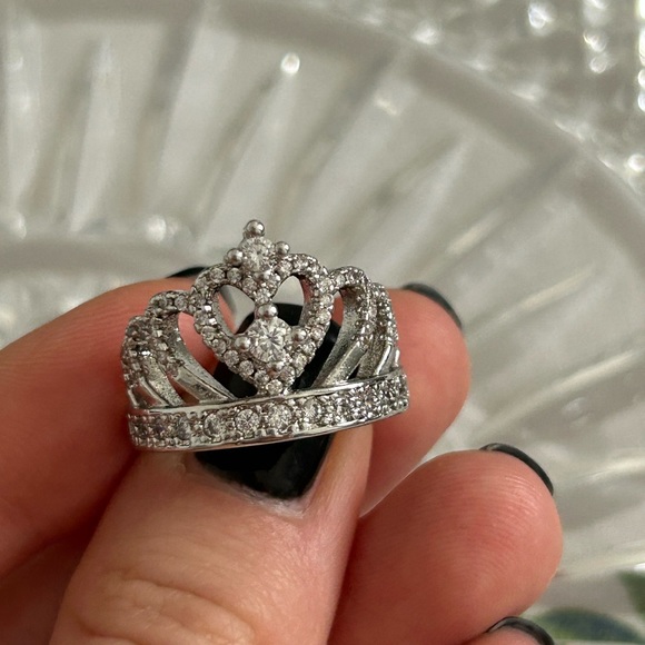 Sterling silver ring with crystals - Picture 4 of 4